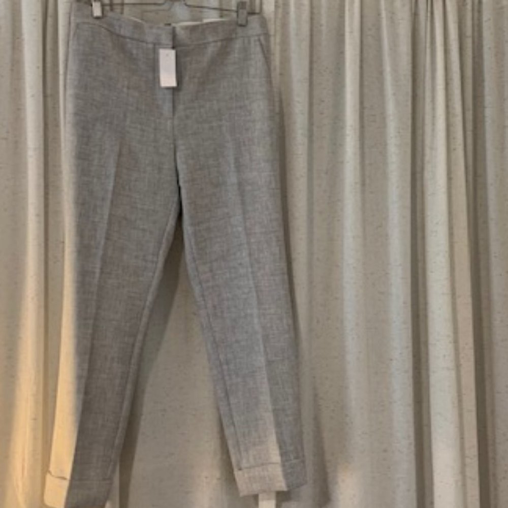 NWT Size 6 Grey Ann Taylor Crosshatch Trousers
